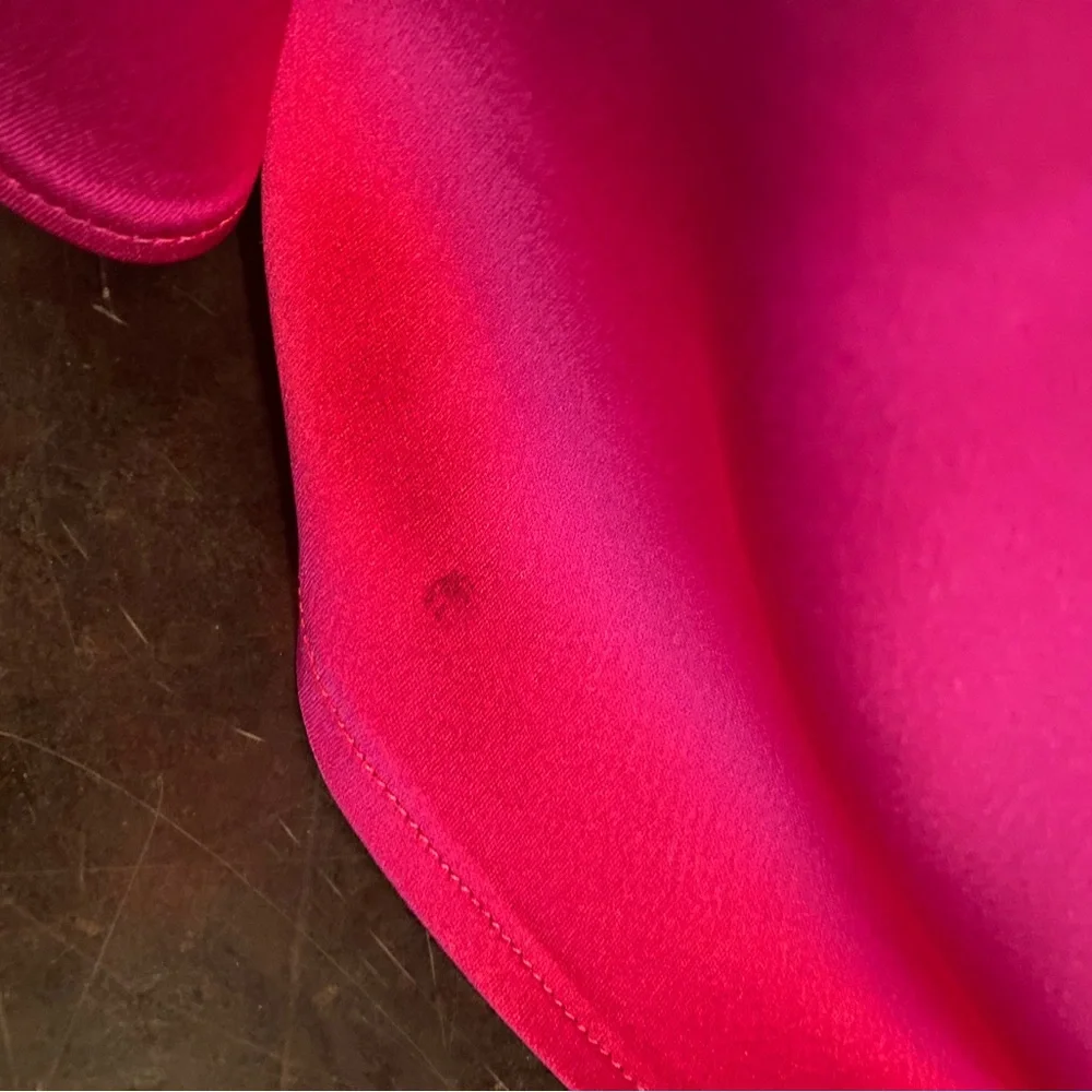 Talbot Runhof Barbie pink, fuchsia evening gown in duchesse satin.  SZ 14/44. - Picture 12 of 13